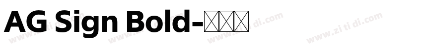 AG Sign Bold字体转换